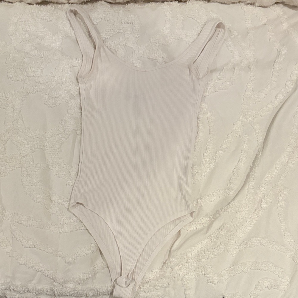 Alcott White Ribbed Bodysuit